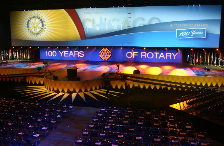 Produced by Paul Haines at Inspiring Events International.

A prestigious international event celebrating the hundredth anniversary of Rotary International with 44,000 delegates attending from 170 countries. There were 9 performances of 5 separate shows in 4 days. 